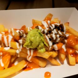 Vegan Asada Fries. Fries were perfectly cooked but not much asada.