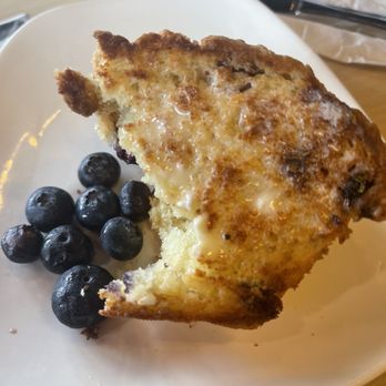 Tipsy Beans Cafe - Warm made in house blueberry muffin... toasted on the grill with a little butter. (I couldn't wait for the picture and took a bite ) - Bars Near Me - Williamsburg, Virginia