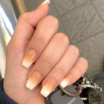 Pretty Nails - Ombré french tip acrylic nails. - Nail Salons Near Me - Fremont, California
