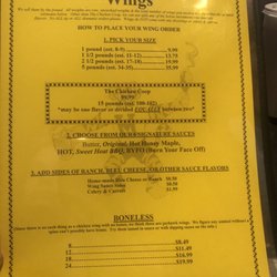 CJ's In Tiger Country - Menu