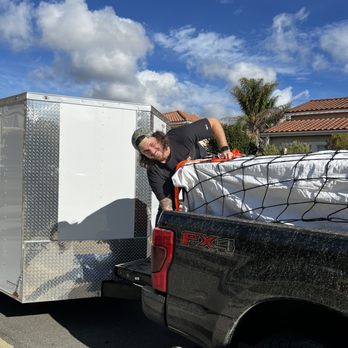 Gnarly Hauling - Our owner/operator securing this load for a safe execution out of state. - Junk Removal & Hauling Near Me Gnarly Hauling - Our owner/operator securing this load for a safe execution out of state. - Junk Removal & Hauling Near Me