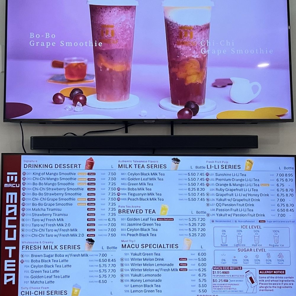 Macu Tea - Menu - Bubble Tea Near Me - San Jose, California