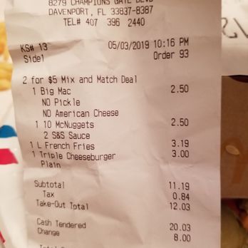 McDonald's - Burgers Near Me - Champions Gate, Florida