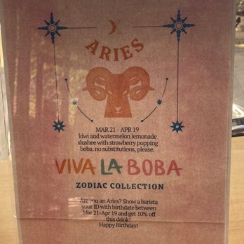 Viva La Boba - Zodiac drink - Cafes Near Me - San Bernardino, California Viva La Boba - Zodiac drink - Cafes Near Me - San Bernardino, California
