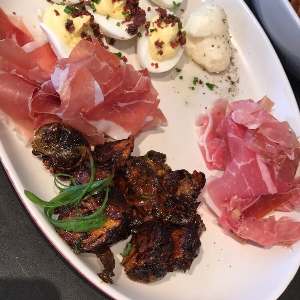 Culinary Dropout - Deviled eggs and Brussels sprouts and cured meats and truffle cheese! - New American Near Me - Austin, Texas Culinary Dropout - Deviled eggs and Brussels sprouts and cured meats and truffle cheese! - New American Near Me - Austin, Texas