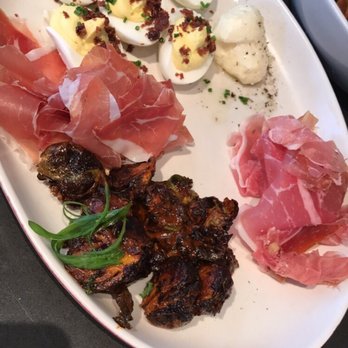 Culinary Dropout - Deviled eggs and Brussels sprouts and cured meats and truffle cheese! - New American Near Me - Austin, Texas Culinary Dropout - Deviled eggs and Brussels sprouts and cured meats and truffle cheese! - New American Near Me - Austin, Texas