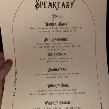 The Wicked Wolf - Speakeasy limited time menu (Friday, 12/5/25) - Tea Rooms Near Me - Long Beach, California The Wicked Wolf - Speakeasy limited time menu (Friday, 12/5/25) - Tea Rooms Near Me - Long Beach, California