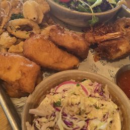Mixed seafood- coconut shrimp, calamari, fried fish
