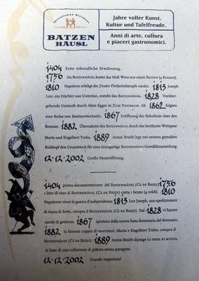 Menu photo 6 Batzenhäusl Bolzano, BZ