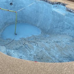 Surprise  Monsoon during pebble application.