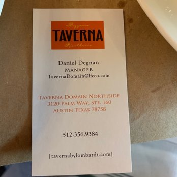Taverna - Dan Taverna at the domain he helpful friendly and fun! - Italian Near Me - Austin, Texas