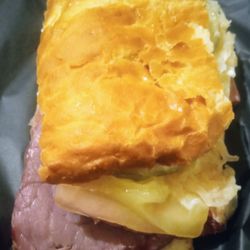 Reuben was packed full of corned beef and all the rest;)