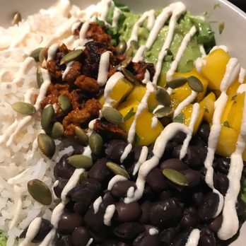 Bobby Q - Biltmore - Sonoran bowl..guacomole, papaya, black beans, soyrizo, rice -my fav - Barbeque Near Me - Phoenix, Arizona Bobby Q - Biltmore - Sonoran bowl..guacomole, papaya, black beans, soyrizo, rice -my fav - Barbeque Near Me - Phoenix, Arizona
