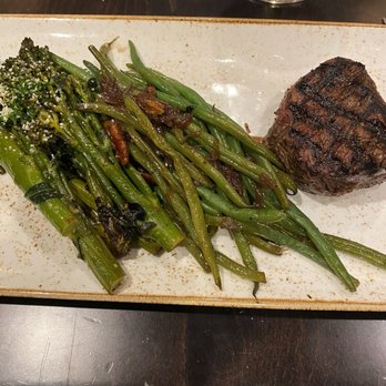 J Gilbert's - Petite fillet with green beans and broccolini was delicious. - Bars Near Me - Omaha, Nebraska J Gilbert's - Petite fillet with green beans and broccolini was delicious. - Bars Near Me - Omaha, Nebraska