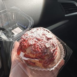 Strawberry cream puff (seasonal). It is loaded. GET THIS! Strawberry cream puff (seasonal). It is loaded. GET THIS!