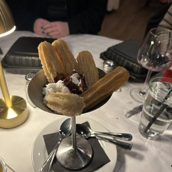 Nonna Angela's - Churros with ice cream and chocolate syrup - Wine Bars Near Me - Crofton, Maryland Nonna Angela's - Churros with ice cream and chocolate syrup - Wine Bars Near Me - Crofton, Maryland