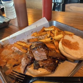 Ate 1 Six - Burnt ends and brisket with seasoned fries. - Food Trucks Near Me