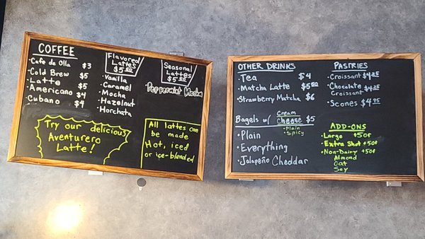 Menu photo 7 Aventurero Coffee Los Angeles, CA