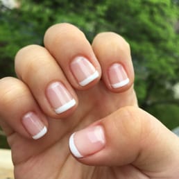Gel mani w/ french tips
