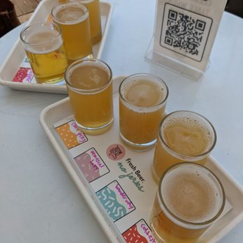 Temescal Brewing - Tasters. Brilliant idea to have customers write em - Beer Gardens Near Me - Oakland, California Temescal Brewing - Tasters. Brilliant idea to have customers write em - Beer Gardens Near Me - Oakland, California
