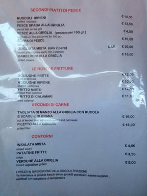 Menu photo 1 Al Carugio Monterosso Al Mare, SP