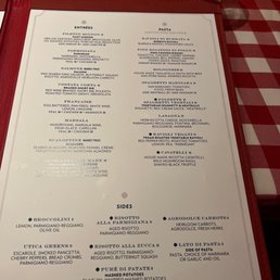 Main meals menu Main meals menu
