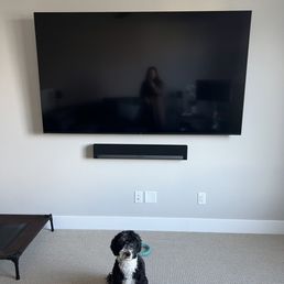 Tv and Sonos mounted all cables hidden