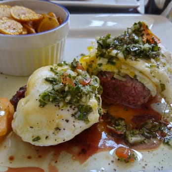 Rustik - Steak and Egg ($17) Medium Rare - Wine Bars Near Me - Orangeville, Ontario
