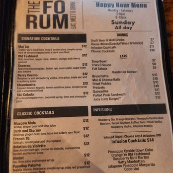 The Forum - Happy hour, cocktails, and infusions (6/22/25) - Pubs Near Me - Puyallup, Washington