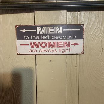 The One Horse Tavern - Great humor at the restroom entrance - Bars Near Me - Gaston, Oregon The One Horse Tavern - Great humor at the restroom entrance - Bars Near Me - Gaston, Oregon
