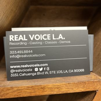 Real Voice LA - Real Voice L.A. Business Cards - Recording & Rehearsal Studios Near Me - Los Angeles, California