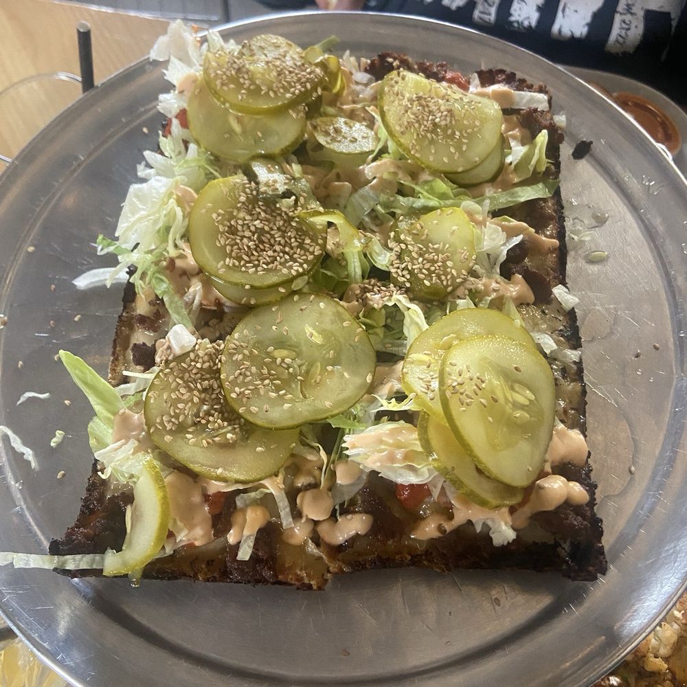 Grandma Bob's - Vegan Deep Dish Big Mack Pizza - Pizza Near Me - Detroit, Michigan