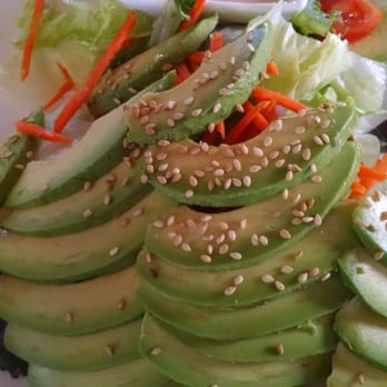 Pink Basil - Avocado salad - Asian Fusion Near Me - Mystic, Connecticut Pink Basil - Avocado salad - Asian Fusion Near Me - Mystic, Connecticut