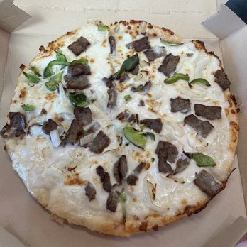 Pizza Hut - Half done cheese steak pizza little onion and bell pepper - Pizza Near Me - Monee, Illinois