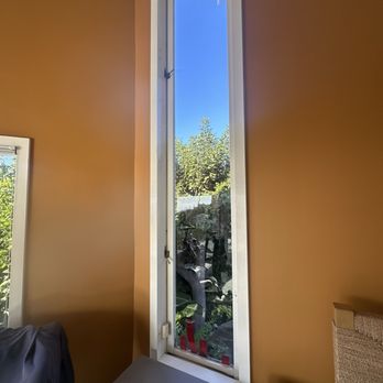OC Window Restoration - The 9' window with the cracks on the bottom. - Windows Installation Near Me - Lake Forest, California