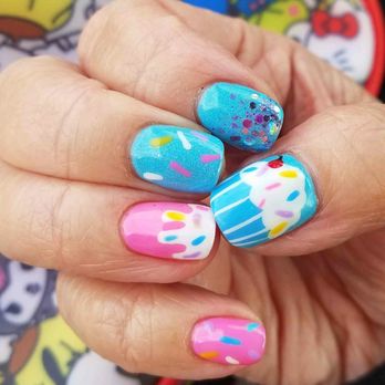 Nailology LV - Thanks Tina, love my birthday party themed nails - Nail Salons Near Me - Henderson, Nevada