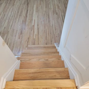 Depaz Wood Flooring - a view from the top of the stairs - Flooring Near Me