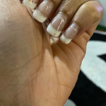 Bali Nails - What I got. Notice the discoloration on the white part, which has only gotten darker over time. - Nail Salons Near Me - Athens, Georgia