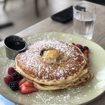 Driftwood Kitchen - Stack of Blueberry Pancakes - Seafood Near Me - Laguna Beach, California
