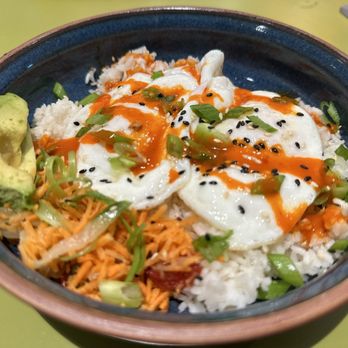 Snooze, an A.M. Eatery - Miso rice dish - bland, would not order again - Breakfast & Brunch Near Me - Centennial, Colorado Snooze, an A.M. Eatery - Miso rice dish - bland, would not order again - Breakfast & Brunch Near Me - Centennial, Colorado