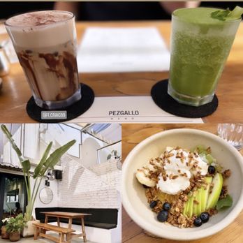 Pezgallo - Green juice, iced coffee, fruit bowl - Coffee & Tea Near Me - San Jose del Cabo, BCS Pezgallo - Green juice, iced coffee, fruit bowl - Coffee & Tea Near Me - San Jose del Cabo, BCS