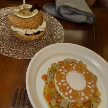 Gui Steakhouse - Paris Jeju - Lots of layers of flavor - More decadent  Panna Cotta - Light, fresh  - Acidic fruit + Crunch on top + creamy - Steakhouses Near Me - New York, New York