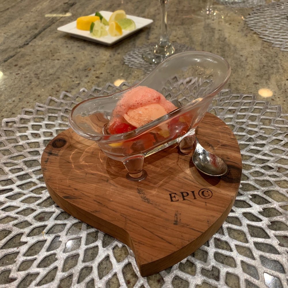 Epic Restaurant - a bowl of ice cream on a heart shaped cutting board - New American Near Me - Columbus, Georgia Epic Restaurant - a bowl of ice cream on a heart shaped cutting board - New American Near Me - Columbus, Georgia