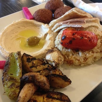 Dvine Mediterranean Experience - Brea - Veggie Plate with Hummus - Mediterranean Near Me - Brea, California