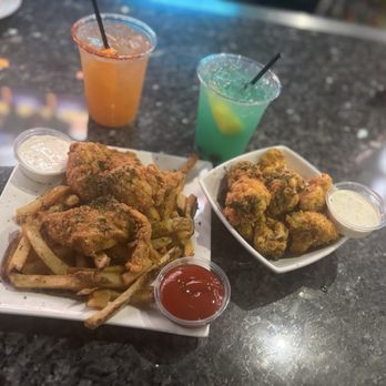 The District By GS - Happy Hour Chicken Tenders and fries, fried cauliflower, blue ivy cocktail, and the dizzle hr. - Bars Near Me - Los Angeles, California