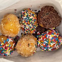 Judy's Donut - Last six donut holes at the bottom of the bag, won't last long.