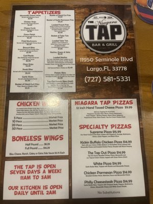 Menu photo 3 Niagara Tap Largo, FL