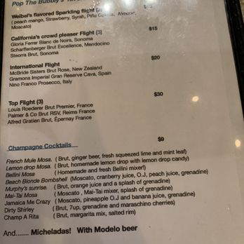 Pop The Bubbly - Tasting menu - Champagne Bars Near Me - Murphys, California