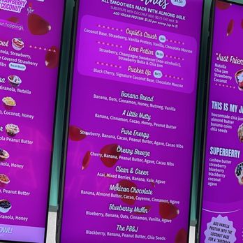 Bowl Boss Acai - February Menu 2025 - Juice Bars & Smoothies Near Me - North Augusta, South Carolina