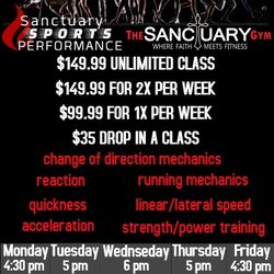 The Sanctuary Gym - SPORTS PERFORMANCE SPECIAL UNLIMITED CLASSES $149.99
